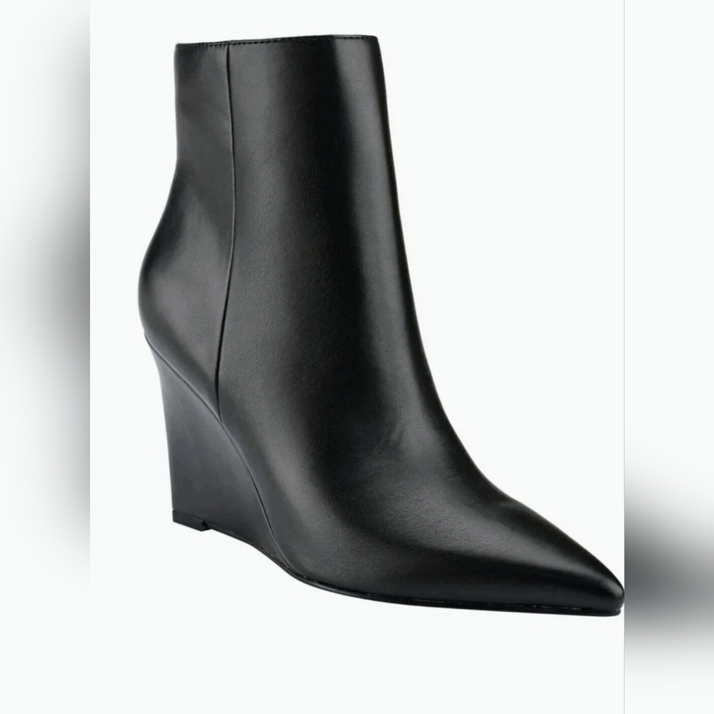 MARC FISHER Wendel 2 Boot Women Faux Leather Wedge Booties